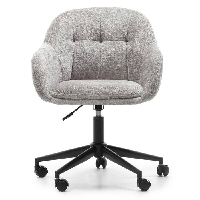 Sedia girevole WEWORK grigio chiaro con forme arrotondate