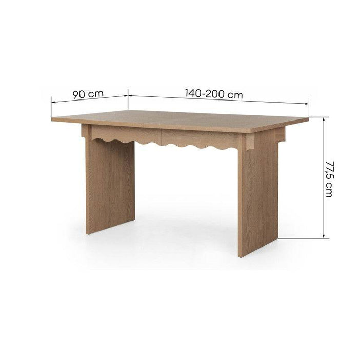 Tavolo FLLOR allungabile 140-200 cm, rovere Cremona Torro