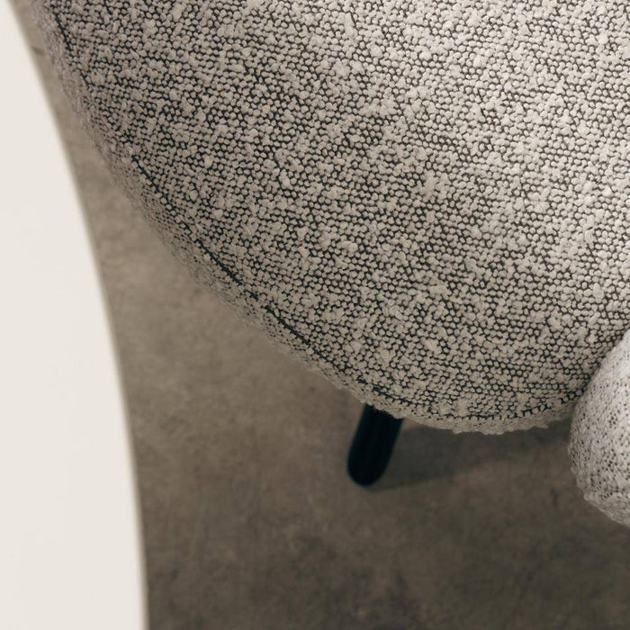 Poltrona girevole FINEST, grigio, forme arrotondate