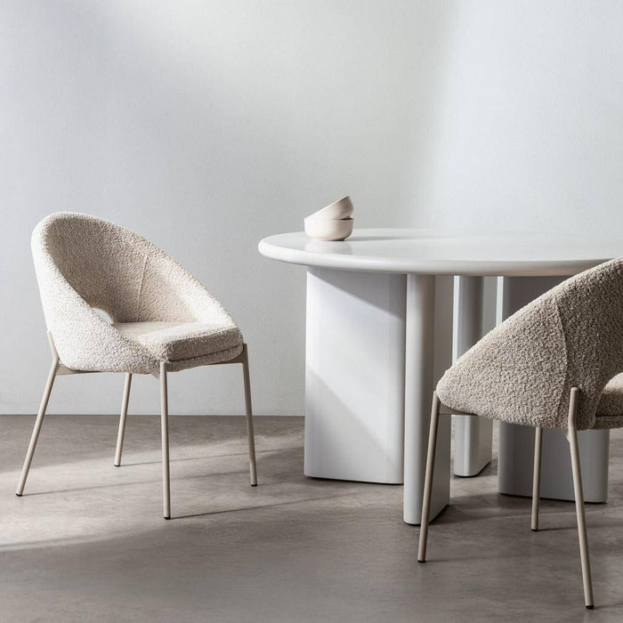 Sedia DEAN, beige bouclé