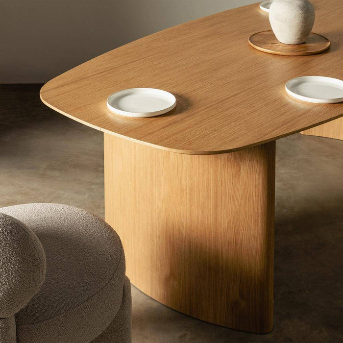 Tavolo da pranzo MARIS 200 cm, ovale, impiallacciatura rovere naturale