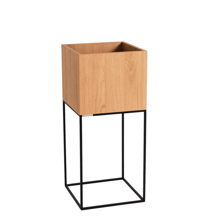 Vaso Flowerpot PALMUS METAL 80x35x35 - Naturale e Nero