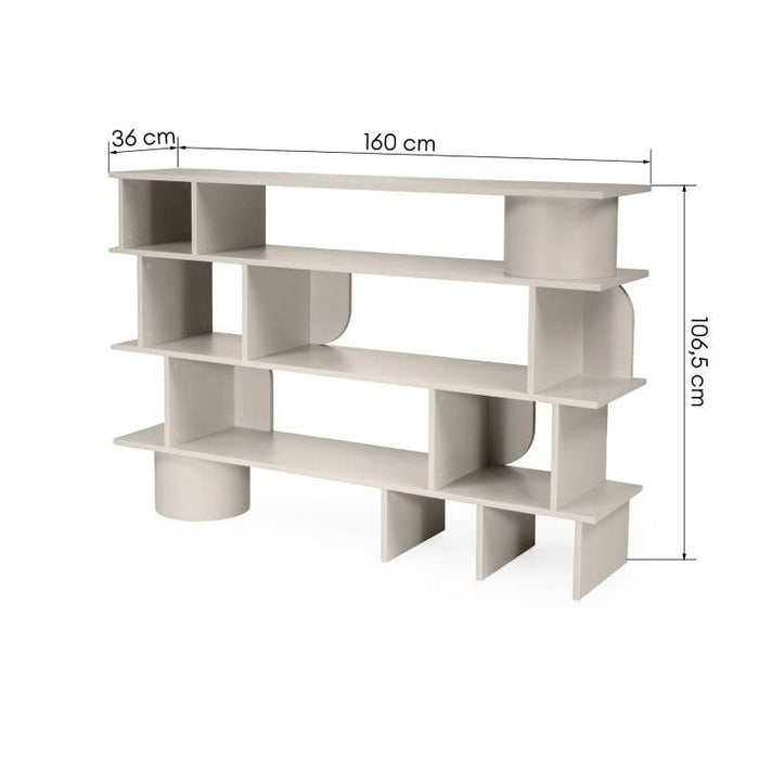 Libreria ANGALIR Cashmere Bassa con Fronti Arrotondati