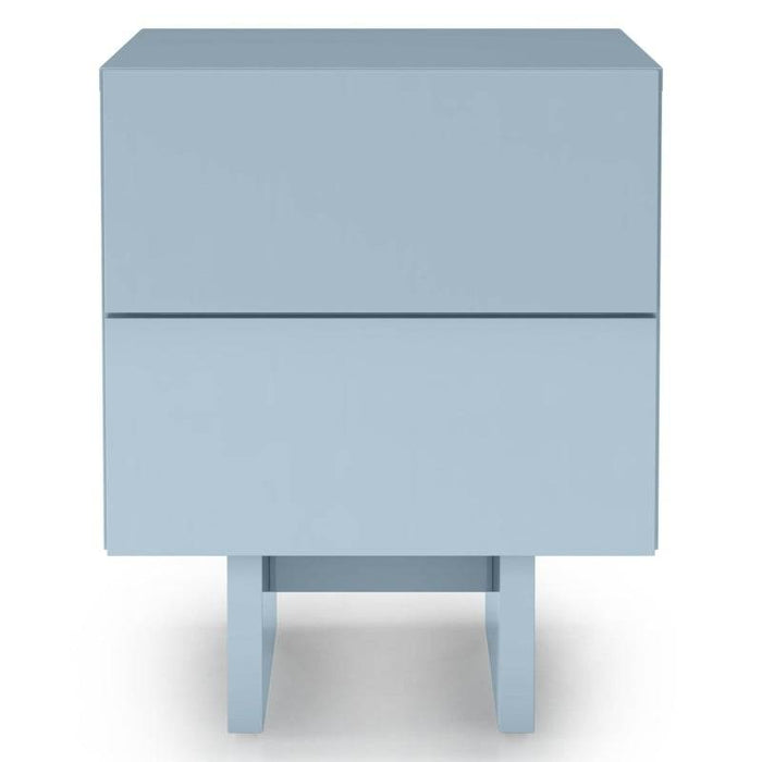 Comodino GLAM, blu fumé, lucido
