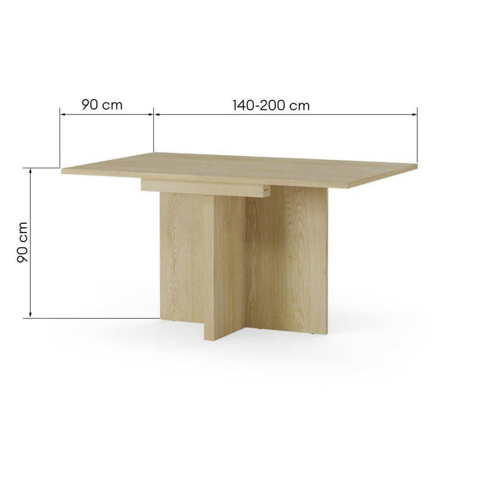 Tavolo allungabile ASH 140-200 cm, rovere Cremona Torro