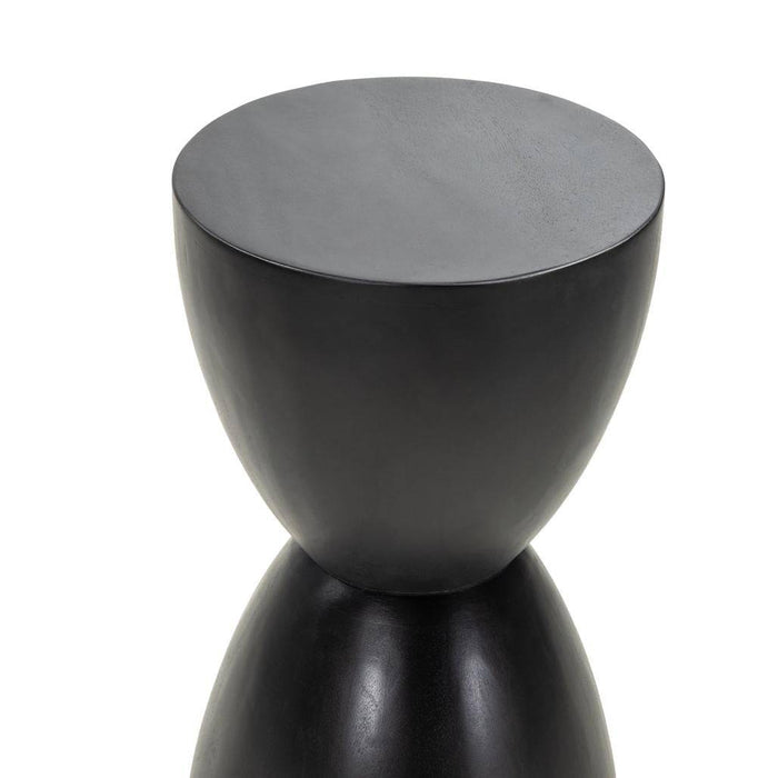 Tavolino Laterale HORSA 35 cm, Nero, Legno di Mango