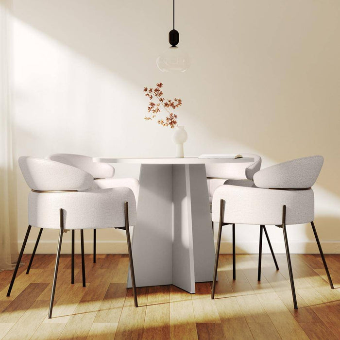 Tavolo da Pranzo Rotondo LALUQ 100 cm Cashmere