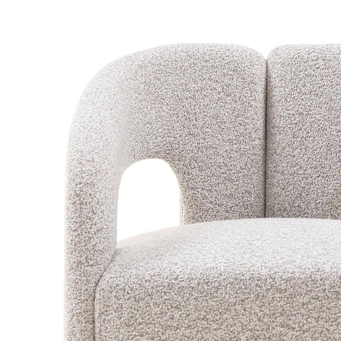 Sedia imbottita JOEL, grigio-beige