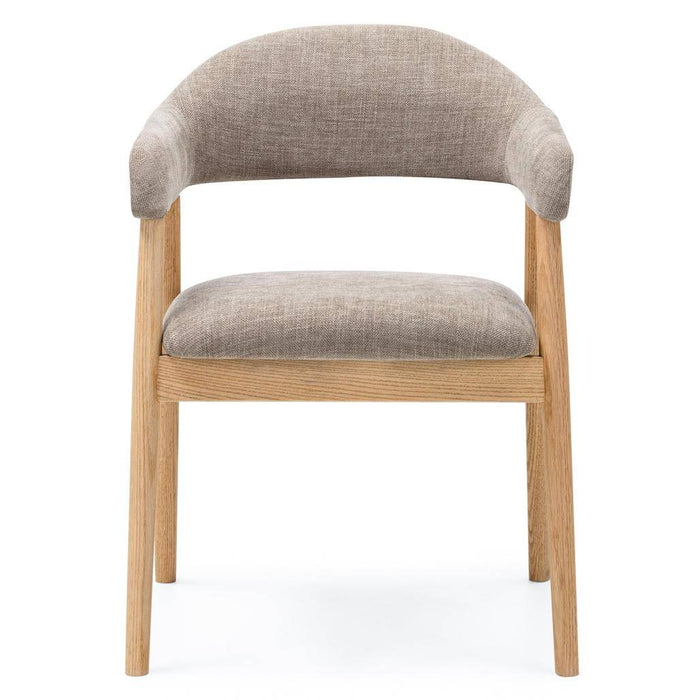 Sedia Imbottita LARIS, Beige Scuro/Quercia