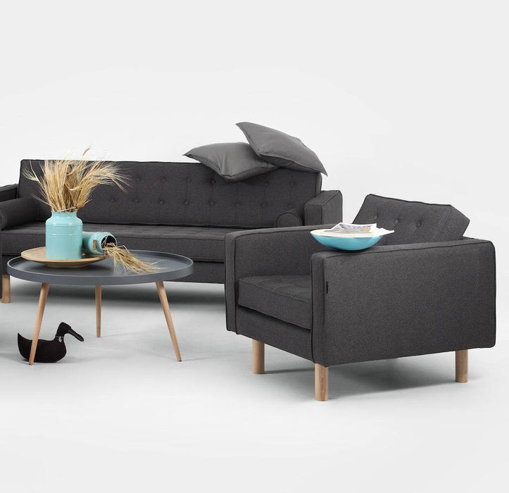 Poltrona TOPIC WOOD, Carbon, Legno Naturale