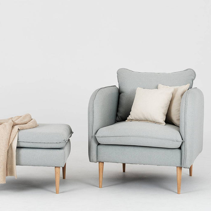 Poltrona POSH WOOD - Platino, Naturale