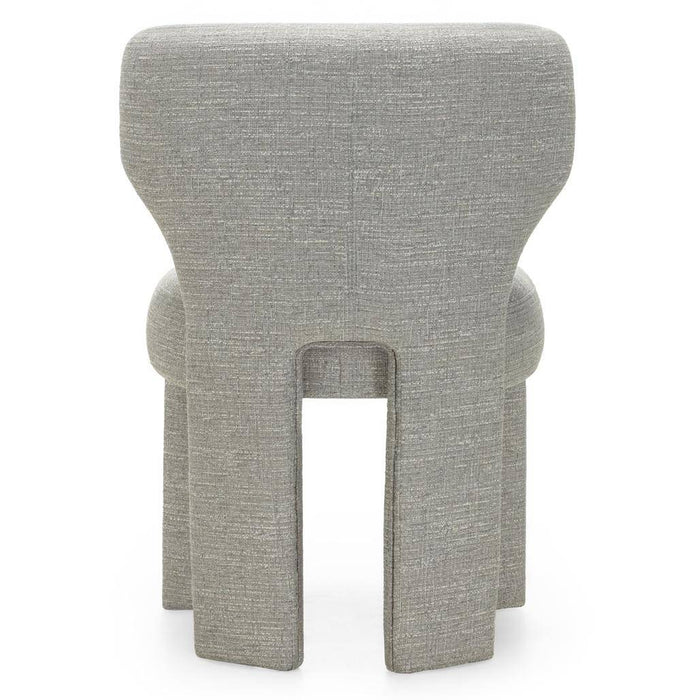 Sedia imbottita MALI beige-grigio, forme arrotondate