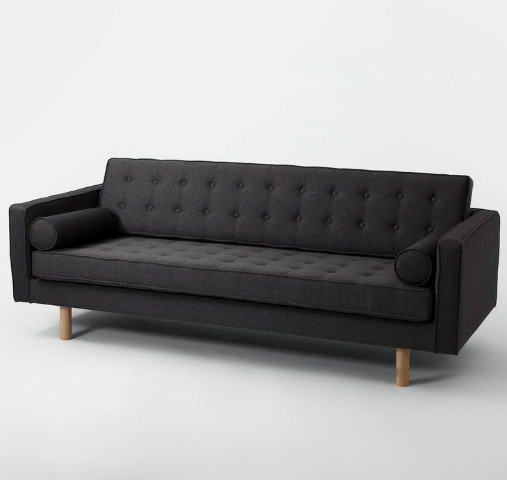 Divano 3 Posti TOPIC WOOD Carbone Naturale