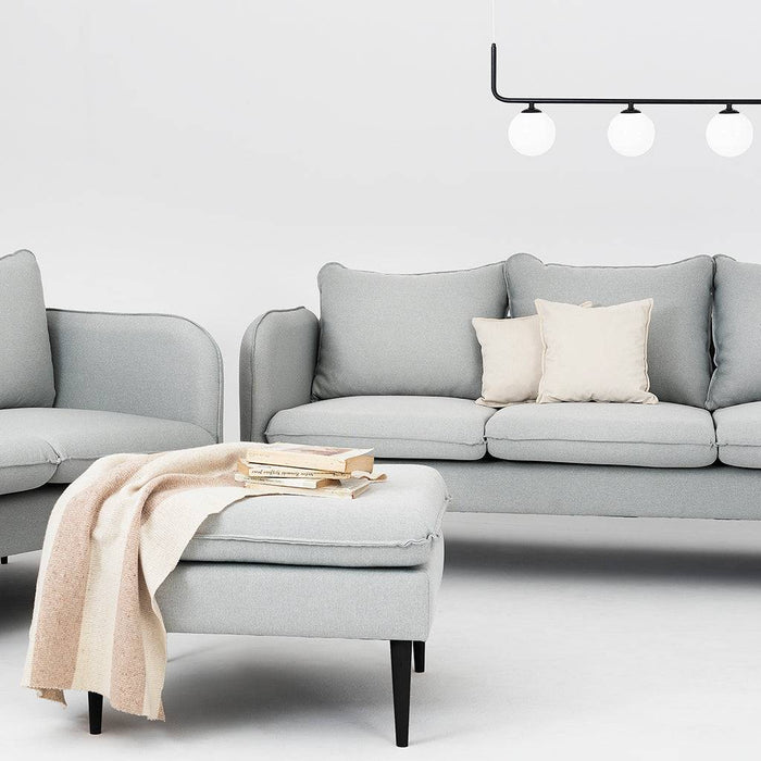 Divano POSH 3 posti - Nero Platino