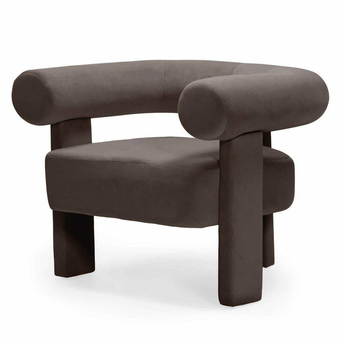 Poltrona ATYPIQUE, marrone, velluto