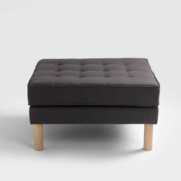 Pouf TOPIC WOOD 75, Carbon, Legno Naturale