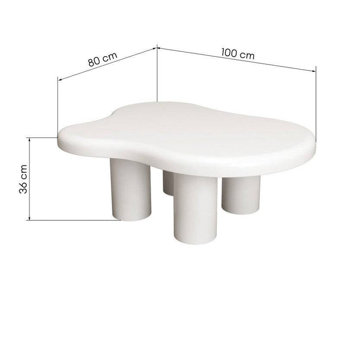 Tavolino da Caffè BIZARRO 100 cm, Bianco
