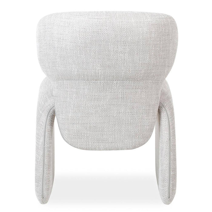 Poltrona rivestita BIZZA, beige e grigio