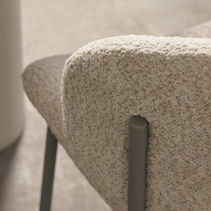 Sedia Imbottita SUKRA, Beige, Boucle