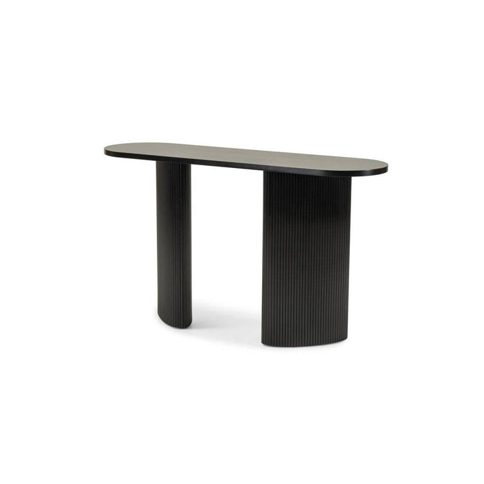 Scrivania/Console 140 cm ALREQUIN, nero, con listelli
