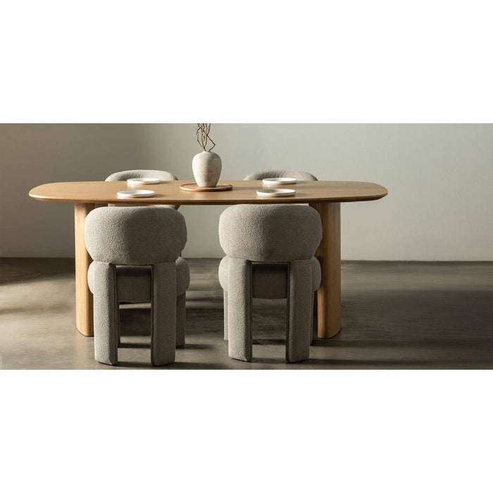 Tavolo da pranzo MARIS 200 cm, ovale, impiallacciatura rovere naturale