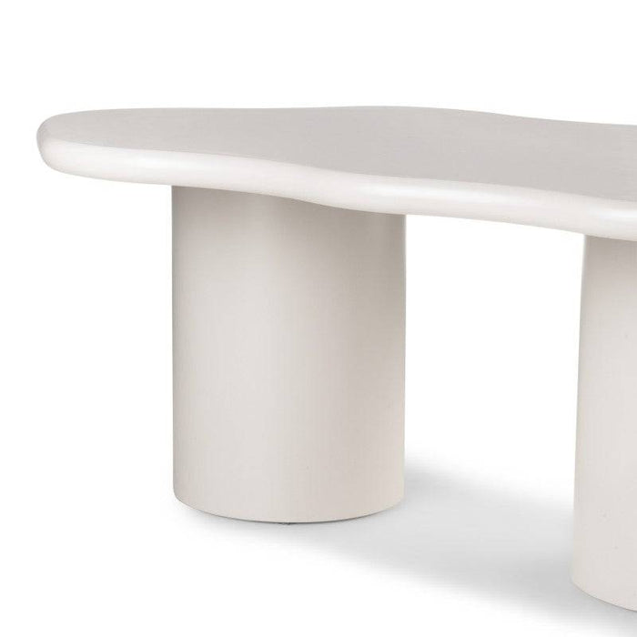 Tavolino MIRELLA, grigio-beige, forme arrotondate