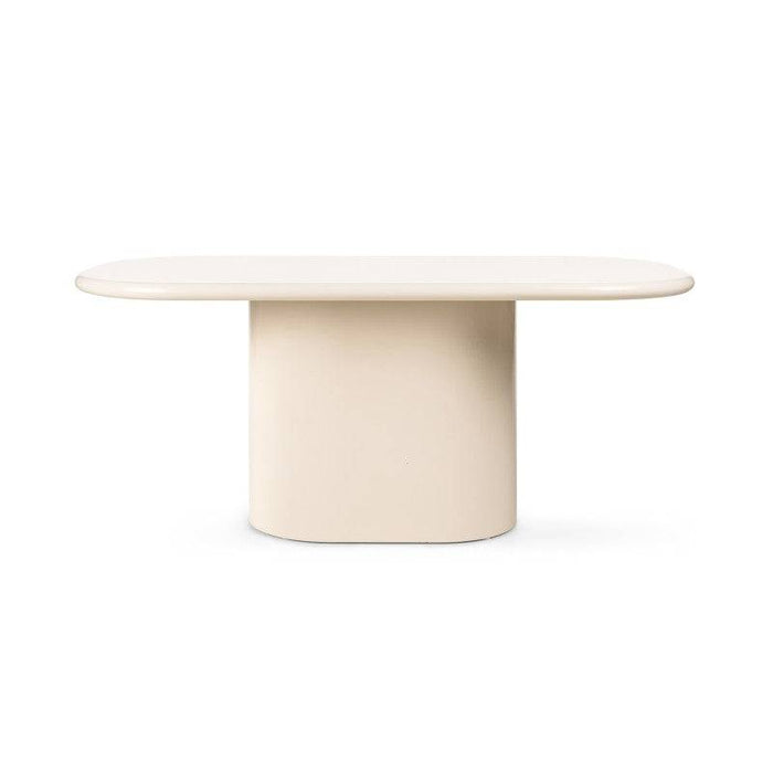 MOMAS Tavolo da pranzo 180 cm beige chiaro lucido