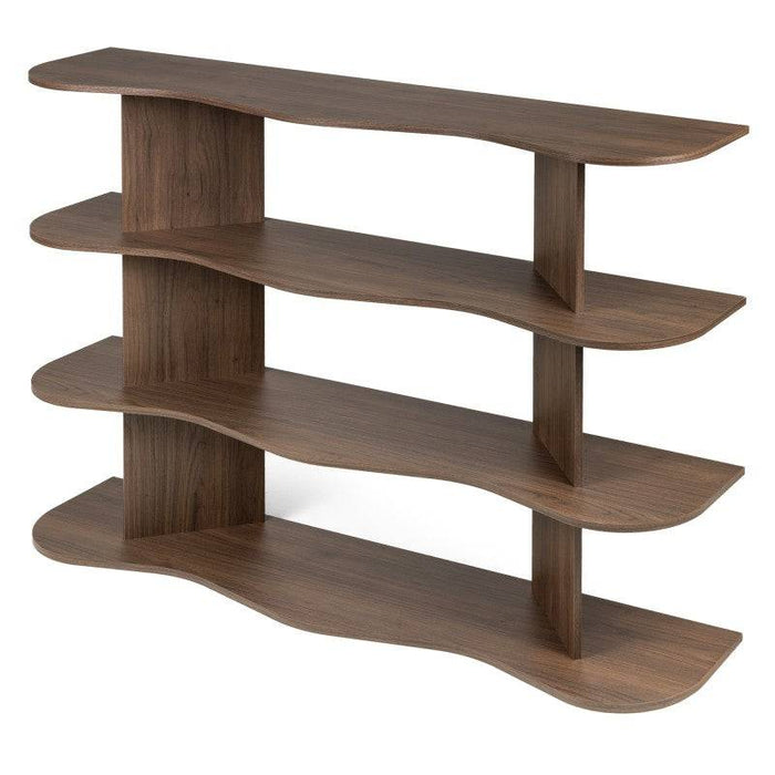 Scaffale Basso RHIO Villa Walnut con Onda