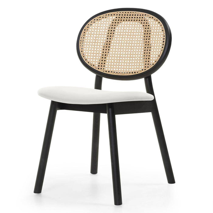 Sedia SUMBA Legno Intrecciato Viennese Nero/Ecru