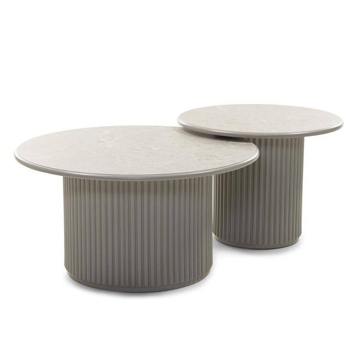 Tavolino ASTI 60 cm, grigio, effetto marmo