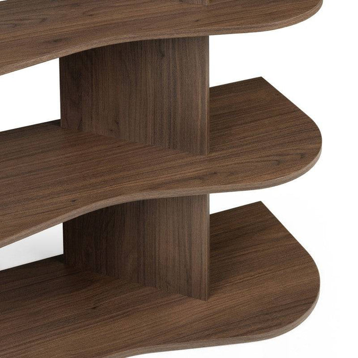 Scaffale Basso RHIO Villa Walnut con Onda