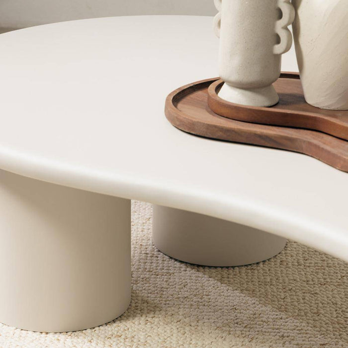 Tavolino NUBE grigio-beige forme arrotondate