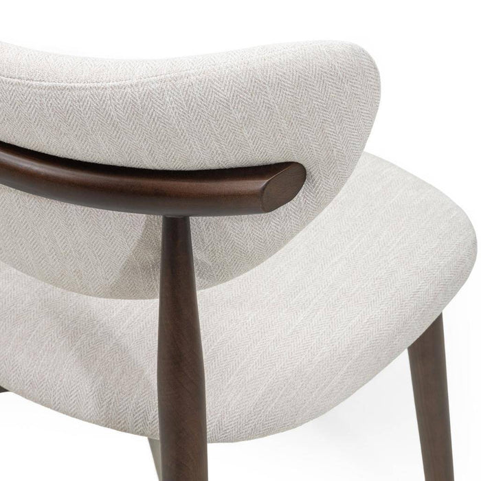 Sedia da pranzo JULIETTE, beige/noce