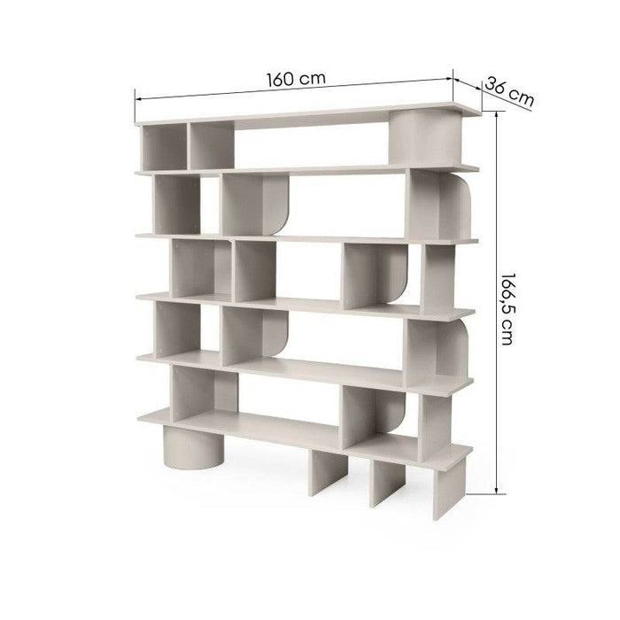 Libreria ANGALIR Cashmere Alta con Fronti Arrotondati