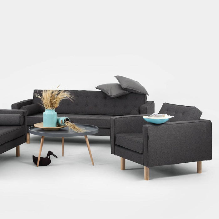 Divano Letto TOPIC WOOD, Carbon, Legno Naturale