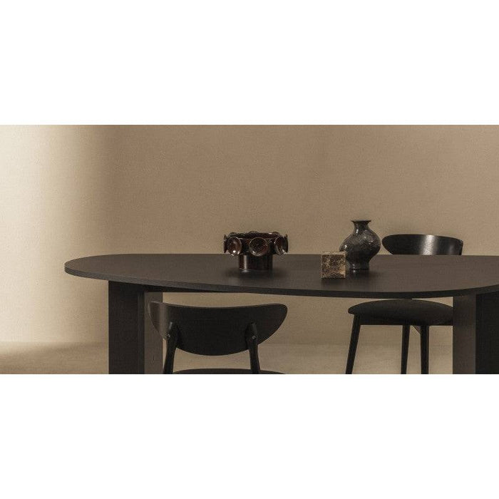 Tavolo ZEV 200 cm piano irregolare, nero struttura legno