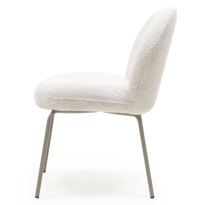 Sedia MIRANDO Beige Chiaro con Forme Arrotondate