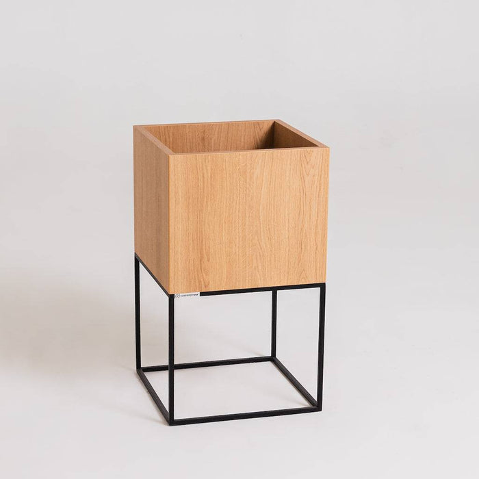 Vaso Flowerpot PALMUS METAL 60x35x35 - Naturale e Nero