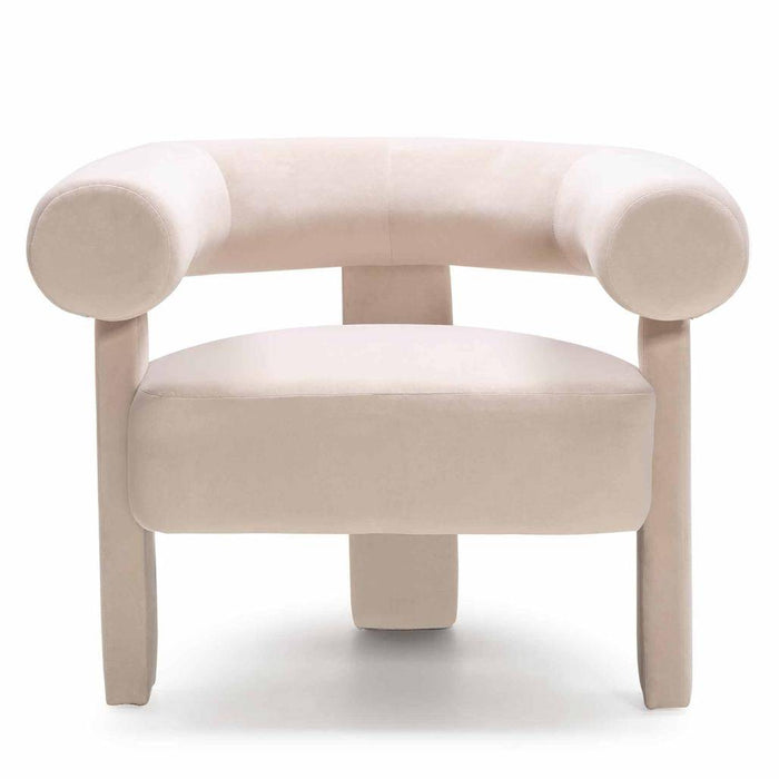 Poltrona ATYPIQUE, beige chiaro, velluto