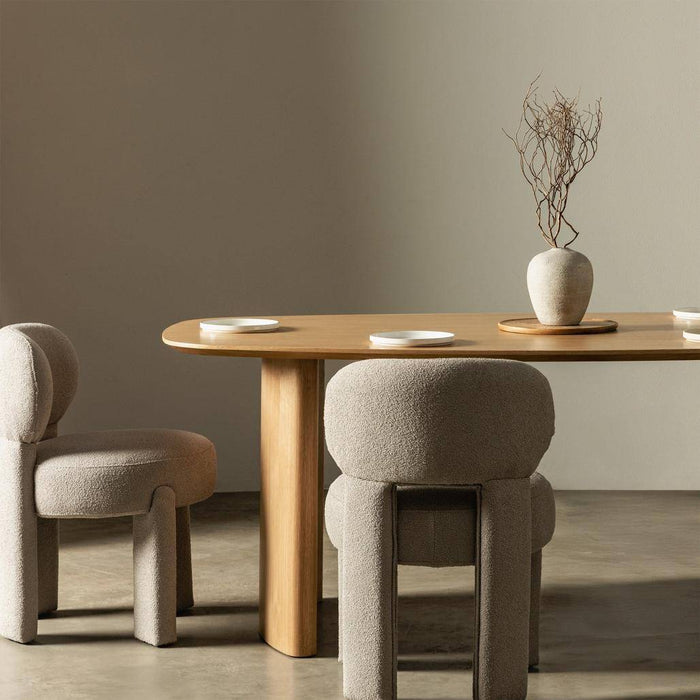Tavolo da pranzo MARIS 200 cm, ovale, impiallacciatura rovere naturale