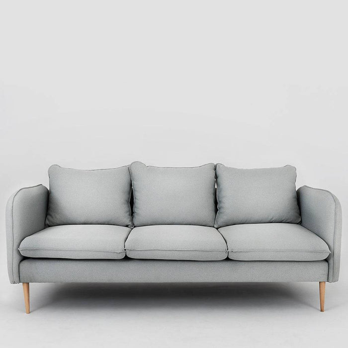 Divano POSH WOOD 3 posti - Platino, legno naturale