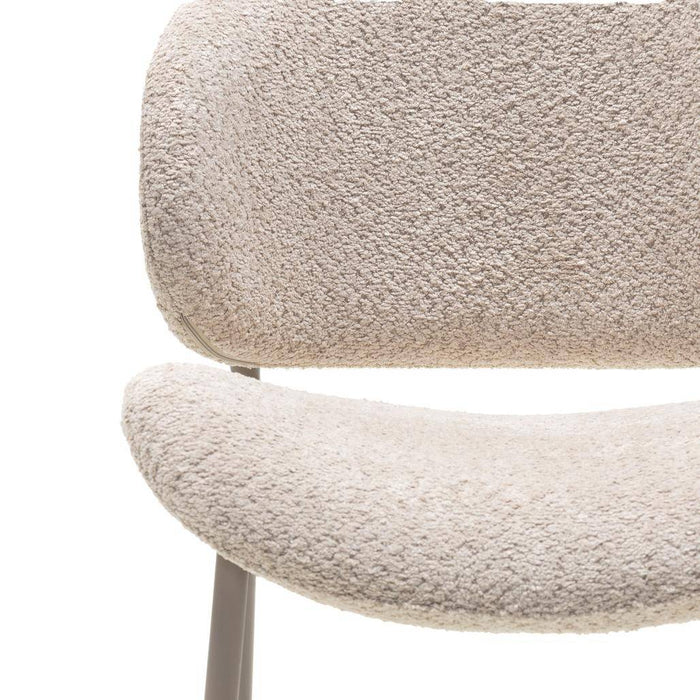Sedia Imbottita SUKRA, Beige, Boucle