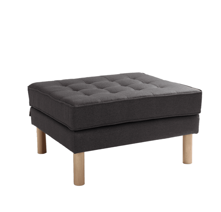 Pouf TOPIC WOOD 75, Carbon, Legno Naturale