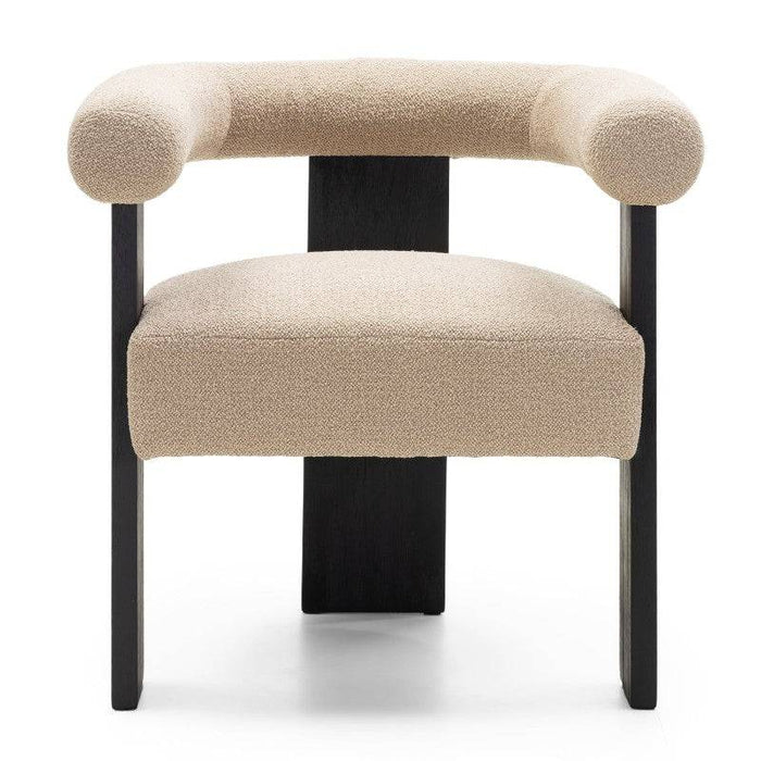 Sedia imbottita MARGARET Beige/Nero