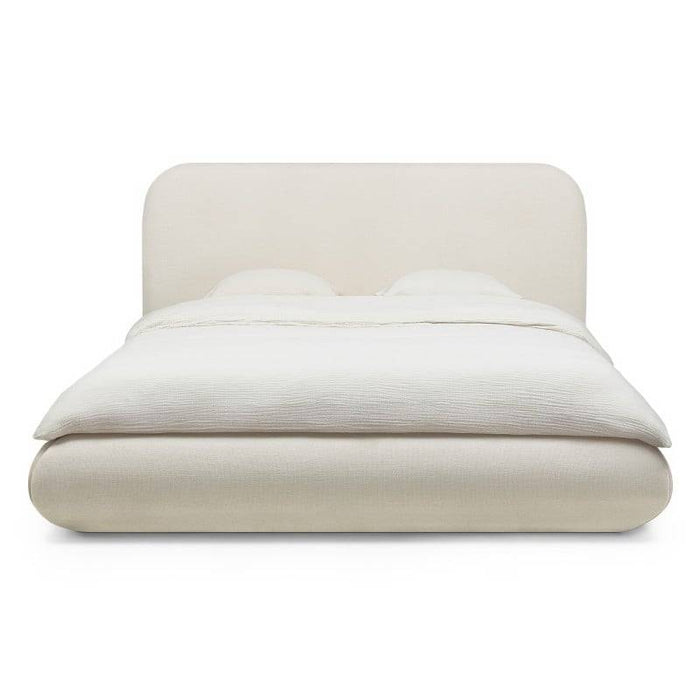 Letto imbottito LUMIN 160x200 cm, beige chiaro