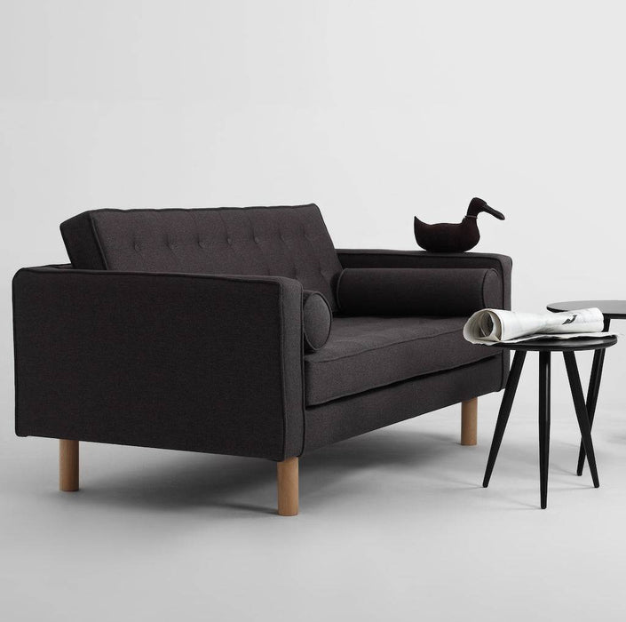 Divano Letto 2 Posti TOPIC WOOD Carbone Naturale