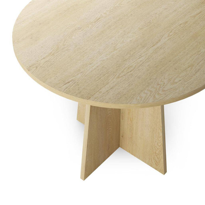 Tavolo da pranzo rotondo CRANE, 100 cm, rovere Cremona Torro