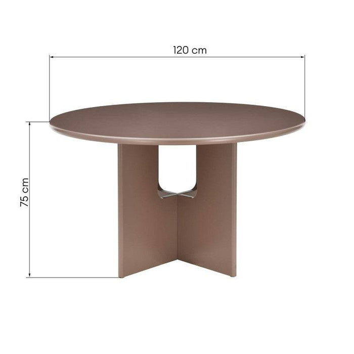 Tavolo da pranzo HOLL, 120 cm rotondo, marrone