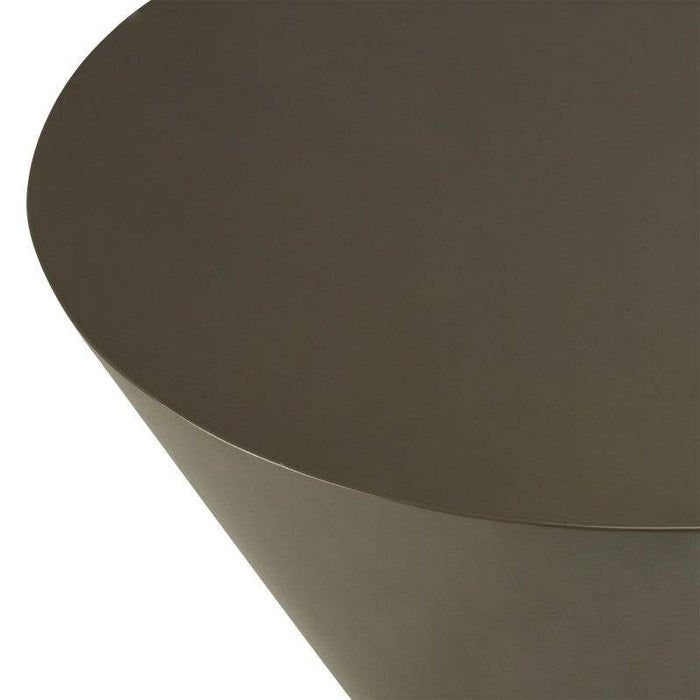 Tavolino ELISSA Ø80 cm, verde-grigio, lucido