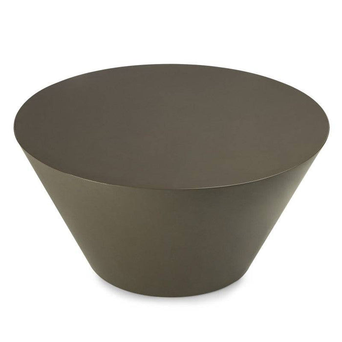 Tavolino ELISSA Ø80 cm, verde-grigio, lucido